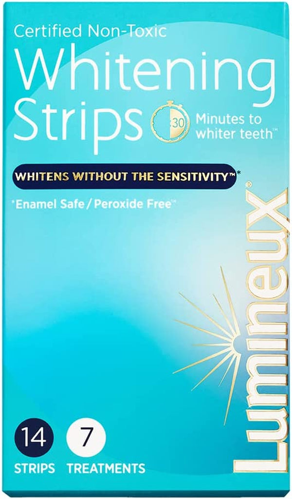"Get a Bright and Beautiful Smile with Lumineux Teeth Whitening Strips - 21 Treatments for Whiter Teeth, Sensitivity-Free!"