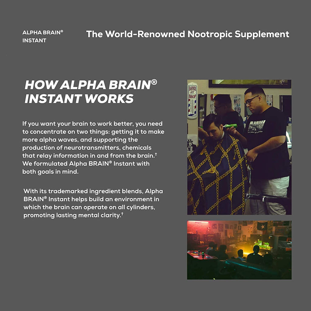 ONNIT Alpha Brain Instant - Meyer Lemon Flavor - Nootropic Brain Booster Memory Supplement - for Focus, Energy & Clarity - Alpha GPC Choline, Cats Claw, L-Theanine, Bacopa - 30Ct