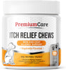 Premium Care Itch Relief for Dogs - 120 Allergy Chews for Dogs - anti Itch Seasonal Support for Pets Itchy Skin Relief Skin Health Support with Colostrum, Vitamin C, Omega and Bee Pollen