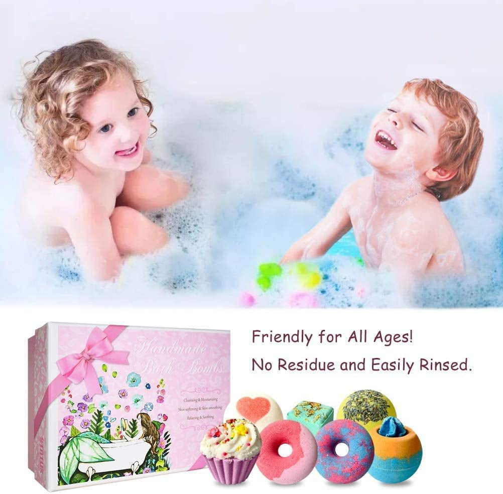 "Ultimate Relaxation: Luxurious 7-Piece Bath Bomb Set, Perfect Gift for Her, Infused with Shea Butter, Ideal for Mom, Girlfriend, or Wife, Ideal for Birthdays, Valentine's Day, Christmas, and Mother's Day"