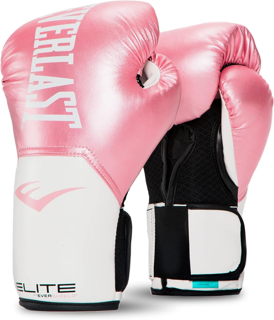 Everlast Elite Pro Style Training Gloves, Pink/White, 12 Oz
