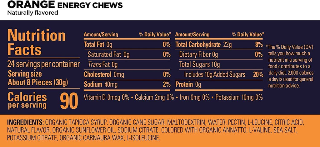 GU Energy Chews, Variety Pack Energy Gummies with Electrolytes, 12 Bags (24 Servings Total)