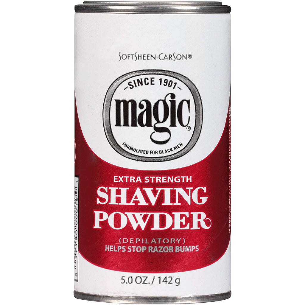 Softsheen-Carson Magic Razorless Shaving for Men, Magic Skin Conditioning Shaving Powder, with Vitamin E and Aloe, Formulated for Black Men, Depilatory, Helps Stop Razor Bumps, 4.5 Oz