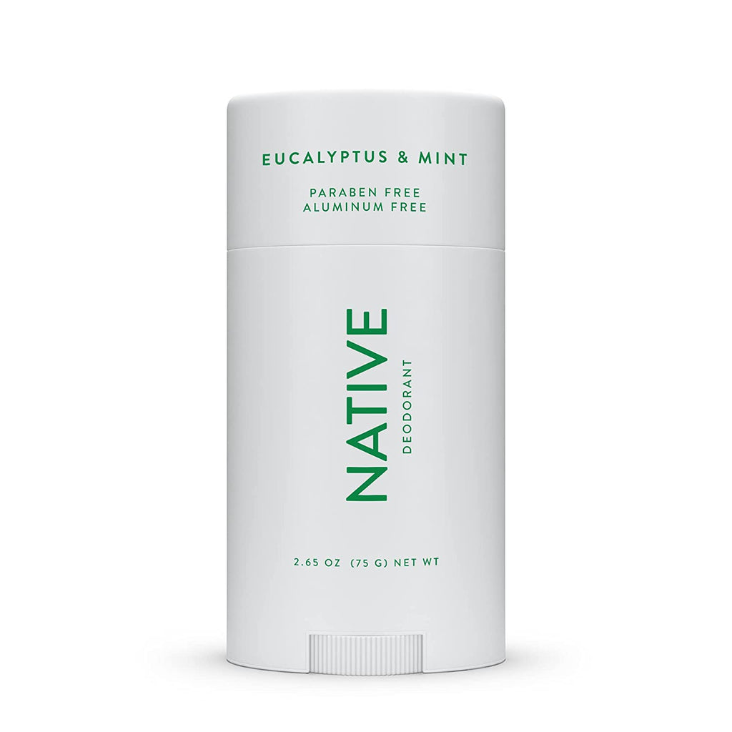 Native Deodorant | Natural Deodorant for Men and Women, Aluminum Free with Baking Soda, Probiotics, Coconut Oil and Shea Butter | Eucalyptus & Mint