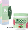 "Bloom Nutrition Super Greens Powder Smoothie and Juice Mix: Boost Digestive Health, Beat Bloating, and Energize with Probiotics! Includes Berry Flavor and High Powered Milk Frother Hand Mixer"