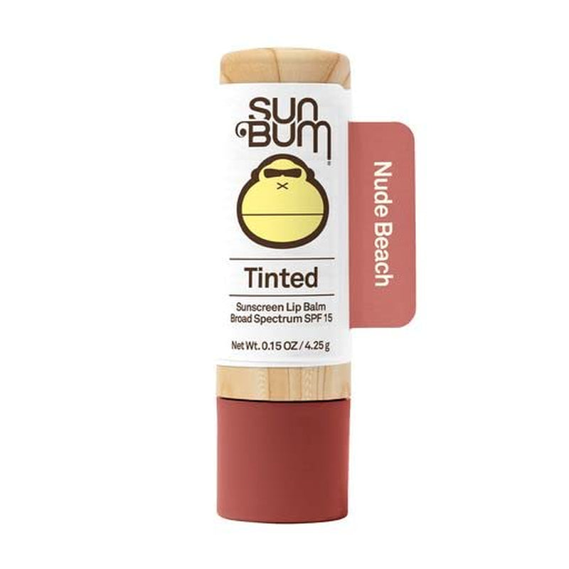 Sun Bum Tinted Lip Balm Nude Beach | SPF 15 | UVA / UVB Broad Spectrum Protection | Sensitive Skin Safe | Paraben Free | Ozybenzone Free | 0.15 Oz