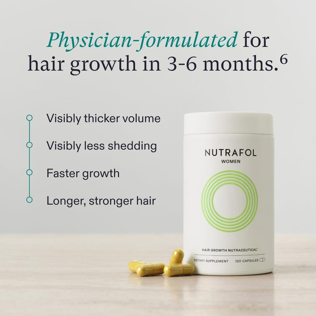 "Unlock Your Hair's Full Potential with Nutrafol Women's Hair Growth Supplements - Clinically Proven for Thicker, Stronger Hair! Dermatologist Recommended for Ages 18-44 - Get Your 1 Month Supply Today!"