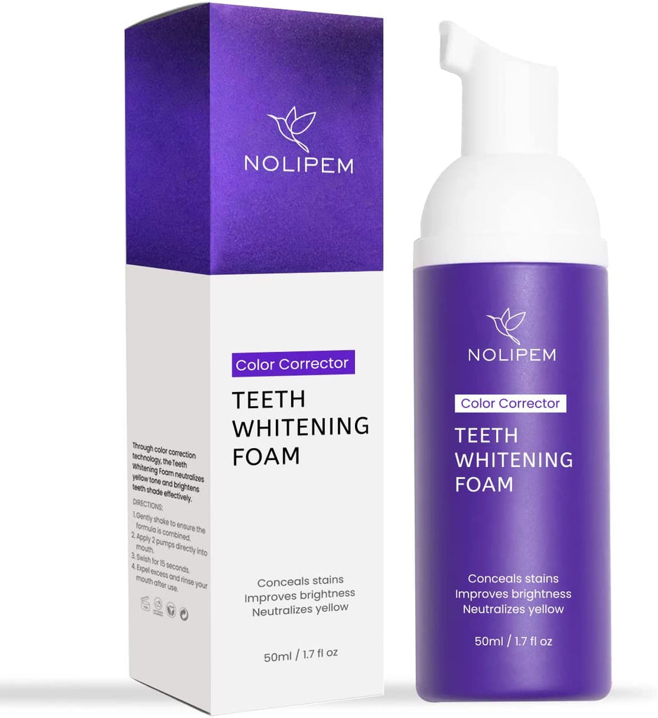 "Ultimate Purple Teeth Whitening Kit for a Brighter Smile - Stain Removal, Color Corrector Serum, Whitening Booster, Foam & Toothpaste Combo (50ml)"