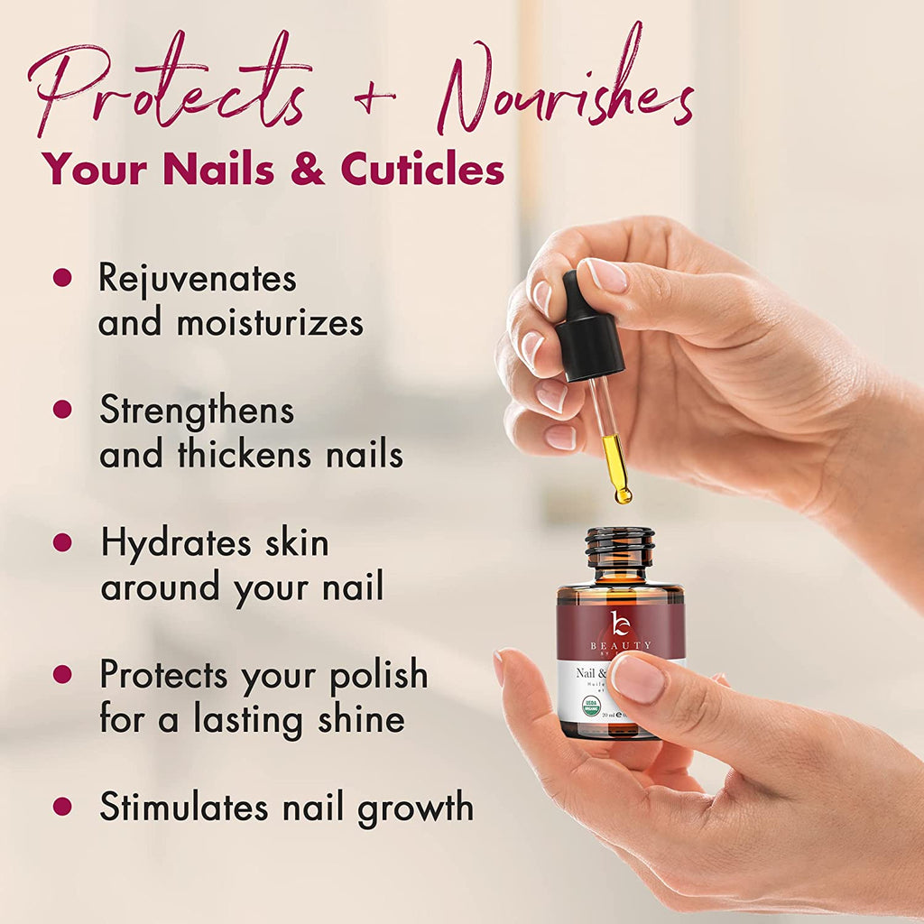 Organic Nail and Cuticle Oil - USA Made Cuticle Oil for Nails - Nail Oil Treatment for Damaged Nails - Cuticle Repair - Jojoba Oil for Nails, Nail Care, Nail Oil Cuticle - Cuticle Oil Pen for Nails