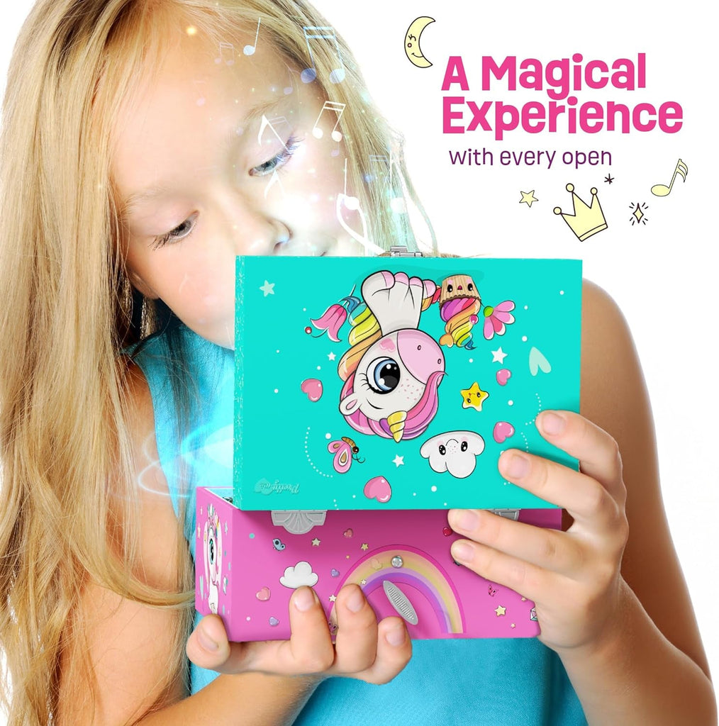 "Enchanting Unicorn Musical Jewelry Box for Little Girls - Perfect Unicorn Gift for Ages 3-8 - Sparkle and Delight with this Young Princess Unicorn Toy - Ideal Christmas Present - Magical Music Included"