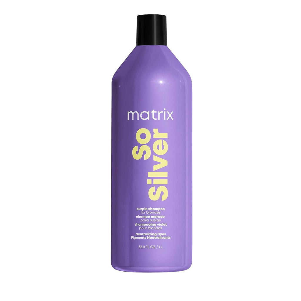 Matrix so Silver Purple Shampoo | Neutralizes Yellow Tones | Color Depositing & Toning | for Color Treated, Blonde, Grey, and Platinum Hair | Toning Shampoo | Packaging May Vary | Vegan