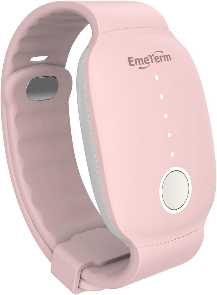 Emeterm Fashion FDA Cleared Relieve Nausea Electrode Stimulator Morning Sickness Motion Travel Sickness Vomit Relief Rechargeable No Gel Drug Free Wrist Bands without Side Effects