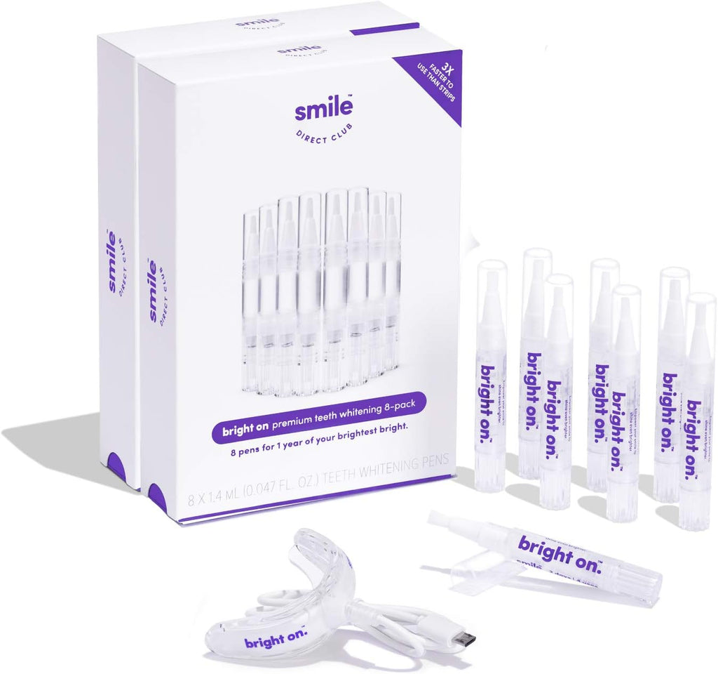 Smiledirectclub Teeth Whitening Kit with LED Light - 4 Pack Gel Pens - Professional Strength Hydrogen Peroxide