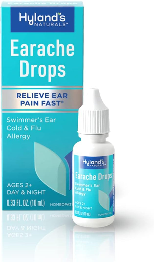 Hyland’S Earache Drops, Natural Relief of Cold & Flu, White, 0.33 Fl Oz