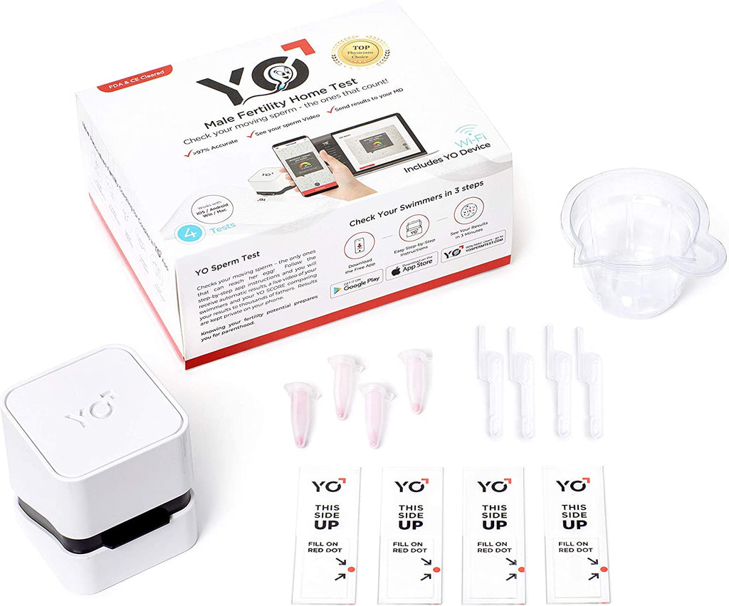 YO Home Sperm Test for Apple Iphone, Android, MAC and Windows Pcs | Includes 4 Tests | Men'S at Home Fertility Test | Check Moving Sperm and Record Videos