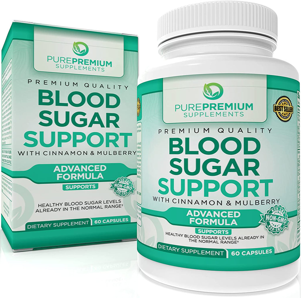 Premium Blood Sugar Support Supplement by Purepremium (Non-Gmo) Support Glucose Metabolism