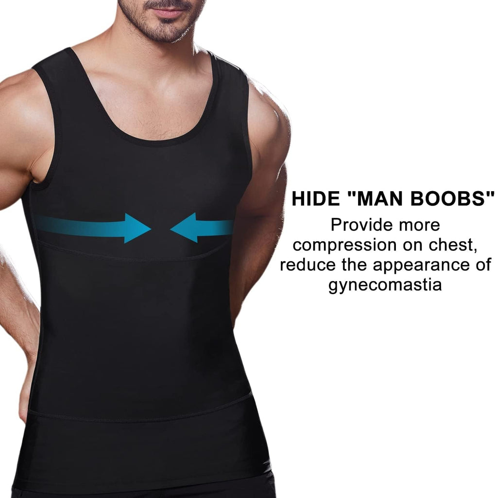 "Instant Transformation: Lgtfy Men's Slimming Body Shaper Vest - Sculpt Your Silhouette in Seconds!"