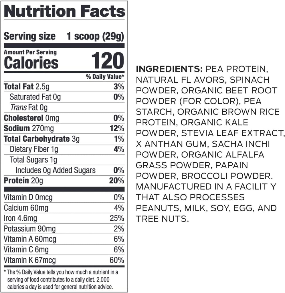Vega Protein and Greens, Berry, Vegan Protein Powder, 20G Plant Based Protein, Low Carb, Keto, Dairy Free, Gluten Free, Non GMO, Pea Protein for Women and Men, 1.7 Pounds (26 Servings)