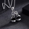 Leprato Boxing Gloves Necklace Boxing Chain Pendant Necklace Punk Jewelry Gifts for Men Women
