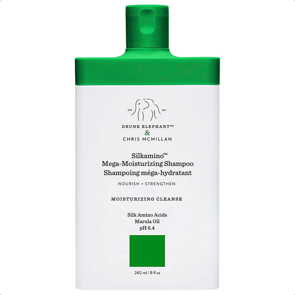 Drunk Elephant Silkamino Mega-Moisturizing Shampoo - Nourishing and Strength, Moisturizing Cleanse for All Hair Types (240 Ml / 8 Fl Oz)
