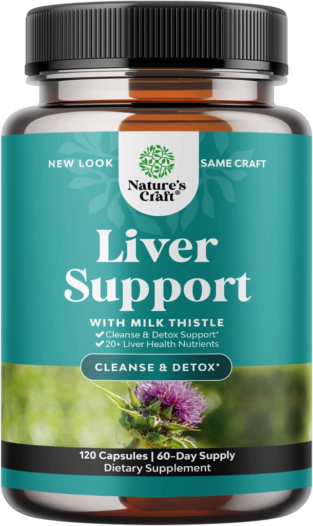 Liver Cleanse Detox & Repair Formula - Herbal Liver Support Supplement with Milk Thistle Dandelion Root Turmeric and Artichoke Extract for Liver Health - Silymarin Milk Thistle Liver Detox 60 Capsules