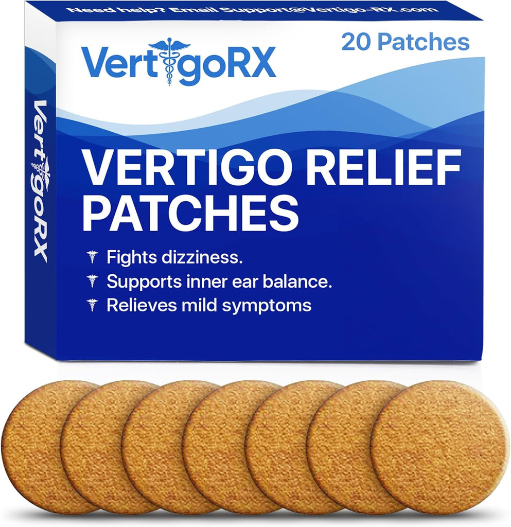 Vertigo Relief Patches | Vertigo Treatment Supporting Dizziness Relief | Vertigo Relief Products for Inner Ear Balance | Mild Vertigo Relief | Pack of 20