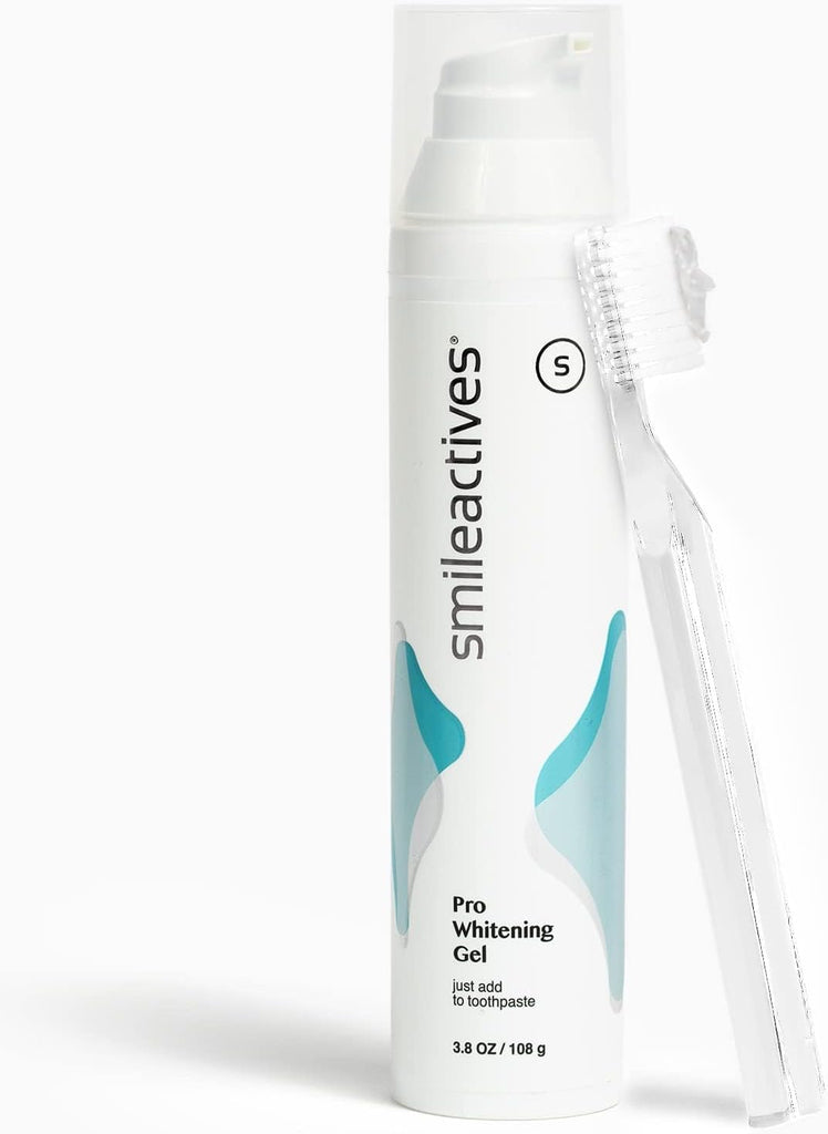 Smileactives Pro Whitening Gel | Whiten Your Teeth as You Brush! Easy Add to Toothpaste Whitening Gel for Long Lasting Bright White Teeth | No Extra Time Out of Your Day! - 90 Day (3.8Oz Bottle)