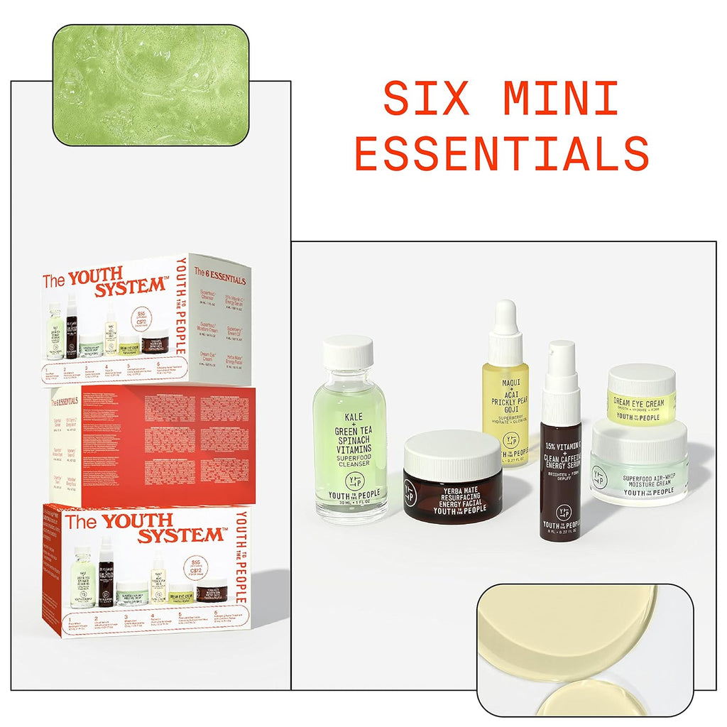 "Revitalize Your Skin with Youth to the People - Complete 6 Piece Superfood Skincare Set: Cleanse, Nourish, and Energize Your Youthful Glow!"