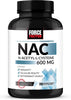Force Factor NAC (N-Acetyl L-Cysteine) 600 Mg, Immune Support Supplement, 200 Vegetable Capsules, White (FFS-00918-FG)