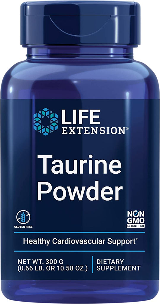 Life Extension Taurine Powder 750 Mg - Pure Amino Acid Supplement for Heart, Liver, Nerve & Brain Health Support - Unflavored, Non-Gmo, Gluten Free, Vegetarian - 382 Servings, 10.58 Ounce