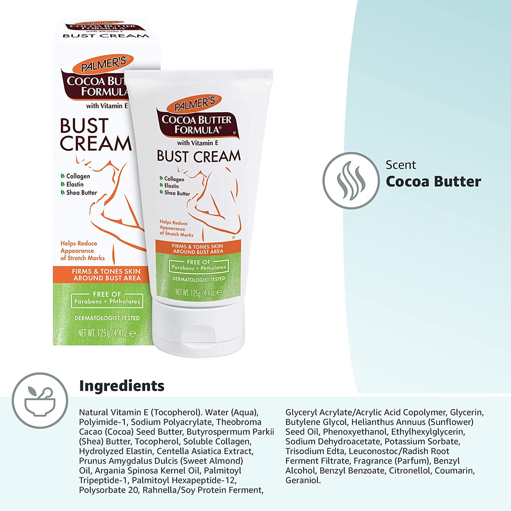 Palmer'S Cocoa Butter Formula Bust Cream for Pregnancy Skin Care with Vitamin E, 4.4 Oz. (Pack of 3)