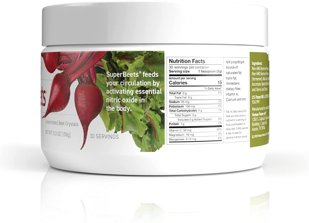 Humann Superbeets Black Cherry - Beet Root Powder - Nitric Oxide Boost for Blood Pressure, Circulation & Heart Health Support - Non-Gmo Superfood Supplement - Natural Black Cherry Flavor, 30 Servings