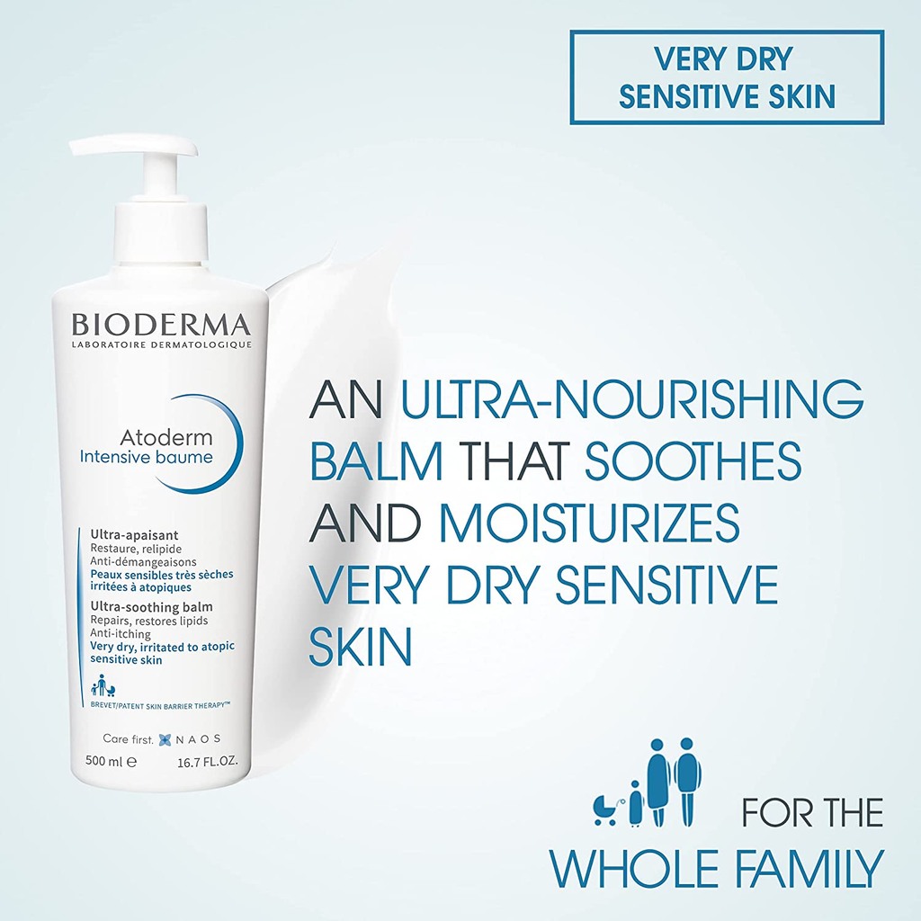 Bioderma - Atoderm - Intensive Balm - Face and Body Moisturizing Body Balm - Soothes Discomfort - Body Moisturizer for Very Dry Sensitive Skin