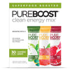 Pureboost Superfoods Clean Energy Drink Mix with B12, 7 Organic Red Superfoods and Vitamins. Naturally Flavored with Super Beets, Hibiscus, Pomegranate. No Sugar. No Sucralose. (30 Count, Red Burst)
