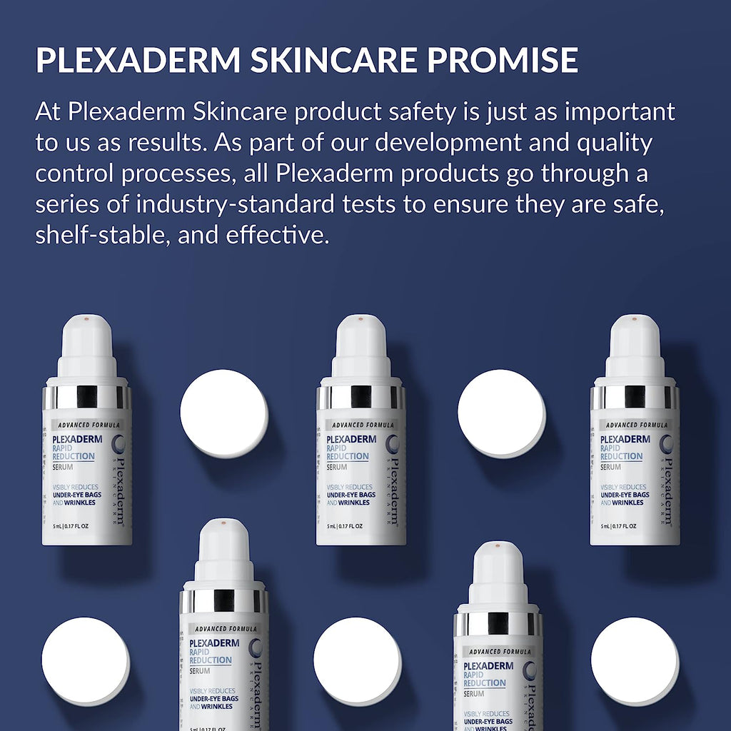 Plexaderm Rapid Reduction Eye Serum - Advanced Formula - anti Aging Serum Visibly Reduces Under-Eye Bags, Wrinkles, Dark Circles, Fine Lines & Crow'S Feet Instantly - Instant Wrinkle Remover for Face