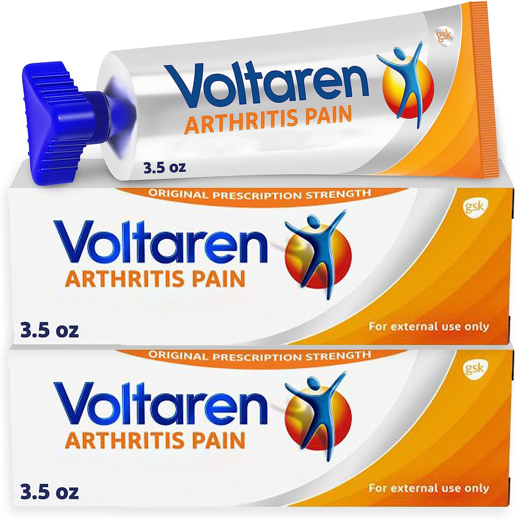 Voltaren Arthritis Pain Gel for Powerful Topical Arthritis Pain Relief, No Prescription Needed - 3.5 Oz/100 G Tubes (Pack of 2)