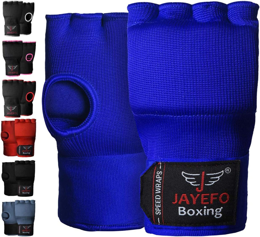 Jayefo Padded Inner Gloves for Boxing - Elastic Hand Wraps with Training Gel - Quick Boxing Wraps and Bandages for Men & Women - Wrist Wrap Protector Handwraps Kuckle Pair