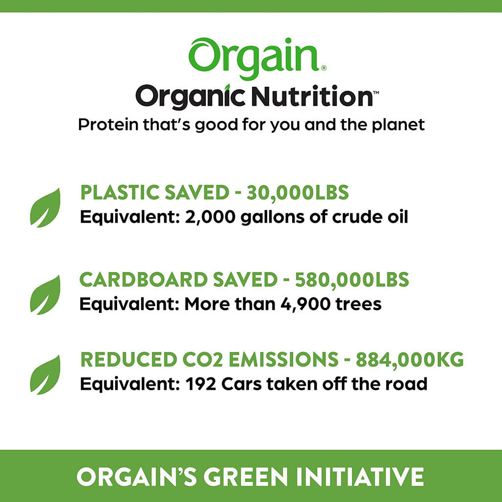 Orgain Organic Protein + Superfoods Powder, Creamy Chocolate Fudge - 21G of Protein, Vegan, Plant Based, 6G of Fiber, No Dairy, Gluten, Soy or Added Sugar, Non-Gmo, 2.02 Lb