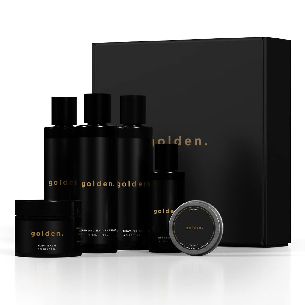"Ultimate Men's Grooming Set for Christmas - Luxurious Care for Face, Body, and Beard - Complete with Beard Oil, Face & Body Wash, Shampoo, Balm, Moisturizer, Scrub, and More!"