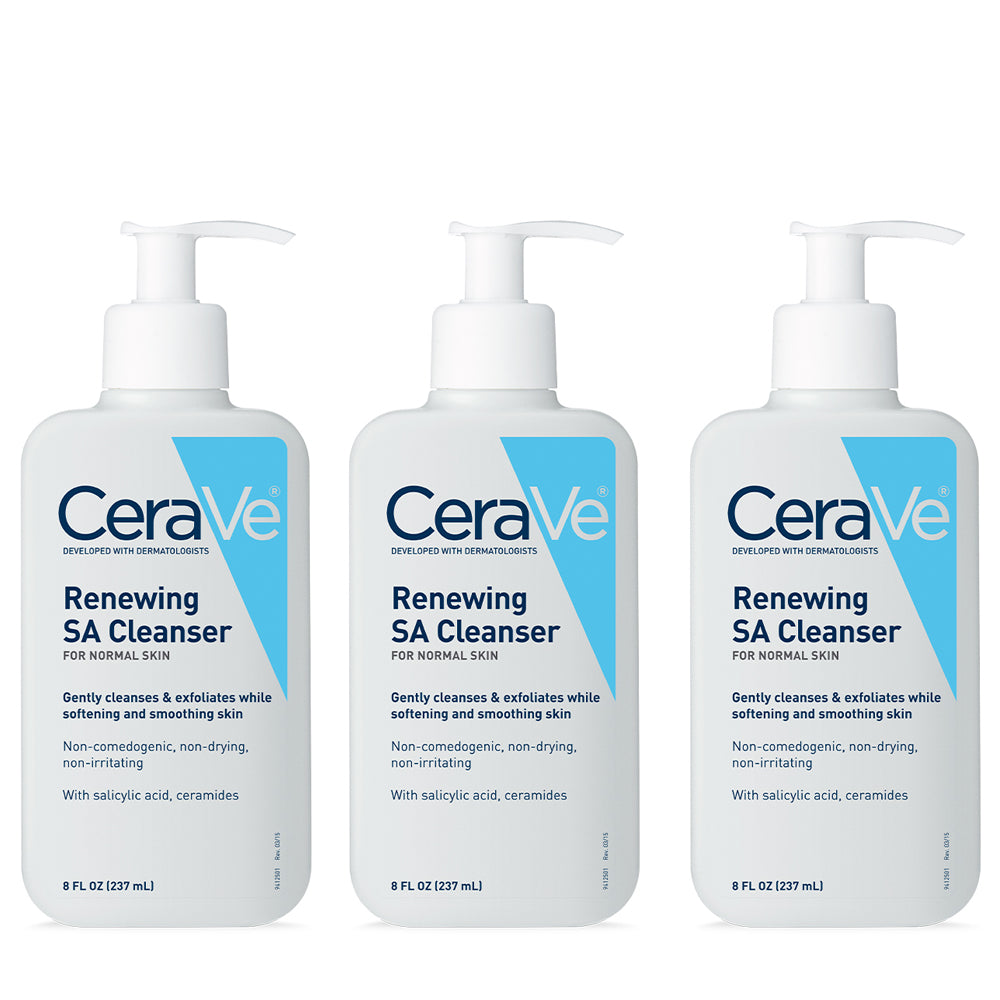 CeraVe Salicylic Acid Cleanser 8 Fl. oz/237ml – Renewing Exfoliating Face Wash with Vitamin D for Rough & Bumpy Skin - The Original CeraVe Imported from USA