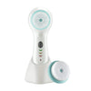 True Glow by Conair Sonic Facial Brush - Waterproof + Rechargeable, White, 3 Piece Set