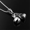 Leprato Boxing Gloves Necklace Boxing Chain Pendant Necklace Punk Jewelry Gifts for Men Women