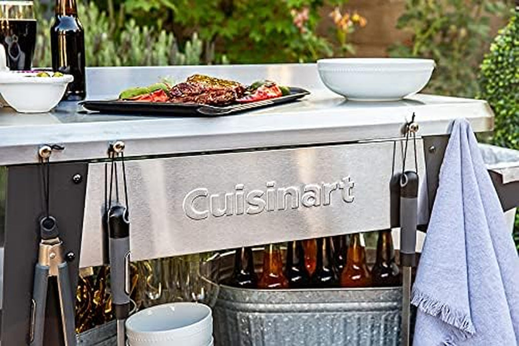 "Enhance Your Grilling Experience with Cuisinart CPK-200 Grilling Prep and Serve Trays - Stylish Black and Red Design, Generous Size of 17 X 10.5 inches!"