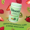 "Bloom Nutrition Super Greens Powder Smoothie & Juice Mix - Gut Health and Digestive Support for Women, Probiotics and Digestive Enzymes with Spirulina & Chlorella (Strawberry Kiwi Flavor)"