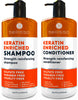 Keratin Shampoo and Conditioner Set - Sulfate and Paraben Free - Salon Repair for Dry, Damaged and Color Treated Hair - anti Frizz Formula for Women and Men