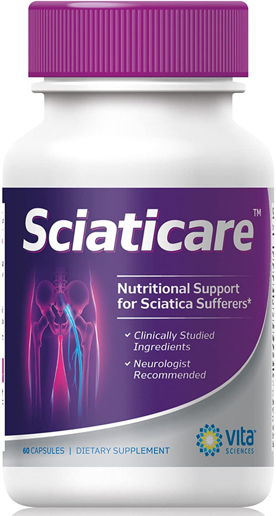 Sciatica Nerve Pain Relief Supplement Vitamins with Natural R-ALA Form 10X STRENGTH, NOT Synthetic Alpha Lipoic Acid (ALA) - Lower Lumbar Sciatic, Sciatica, Back Pain, Hip, Thigh, Leg, Foot Sciaticare