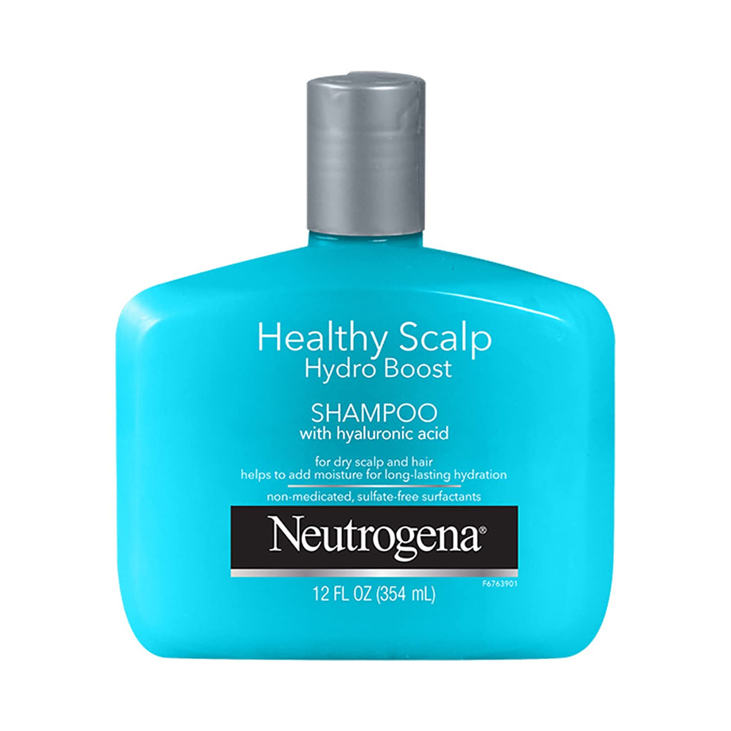 Neutrogena Moisturizing Healthy Scalp Hydro Boost Shampoo for Dry Hair and Scalp, with Hydrating Hyaluronic Acid, Ph-Balanced, Paraben & Phthalate-Free, Color-Safe, 12 Fl Oz