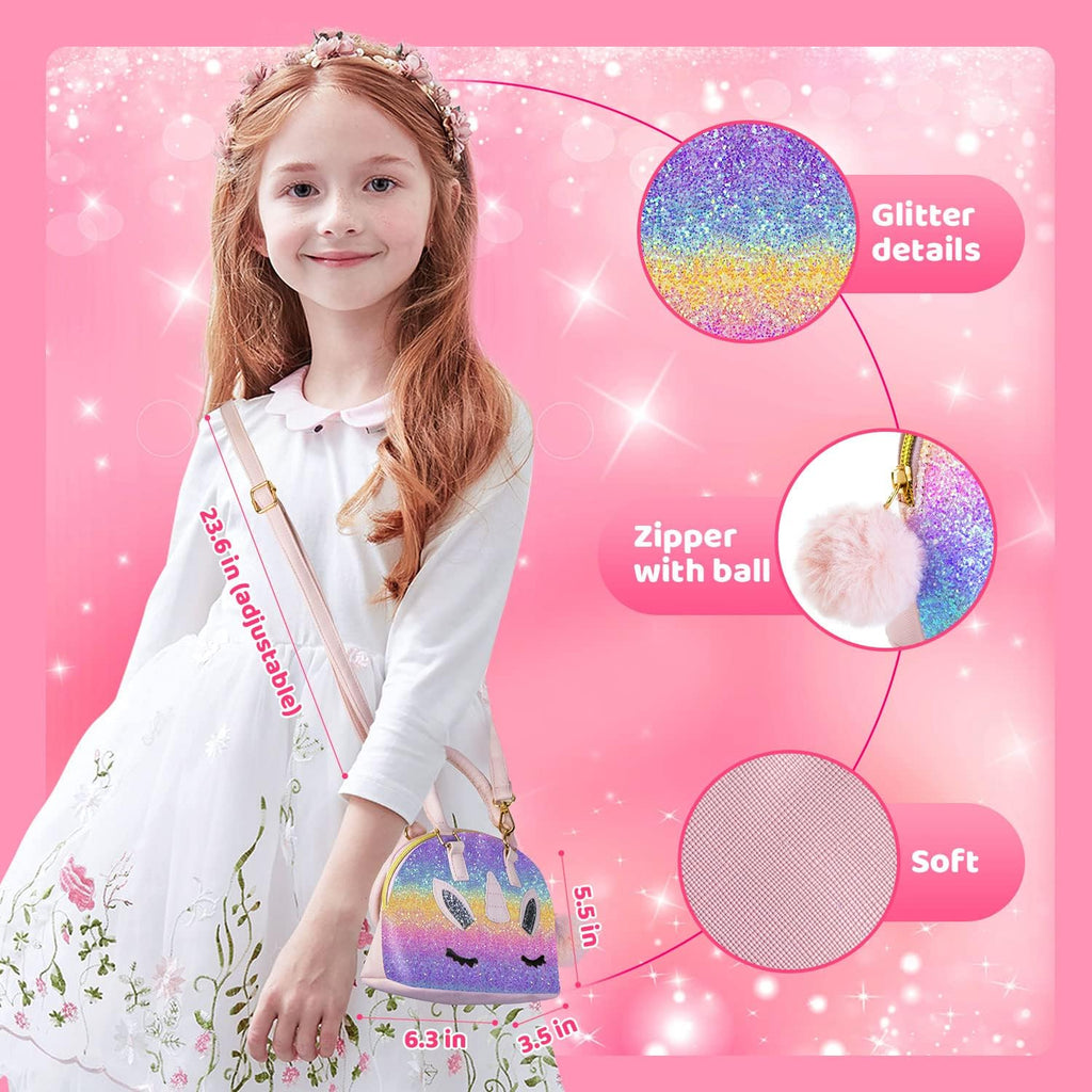 "Unleash Your Little Girl's Imagination with the Magical Unicorn Kids Makeup Kit - Washable, Colorful, and Perfect for Pretend Play! Ideal Birthday Gift for Girls Ages 3-10"
