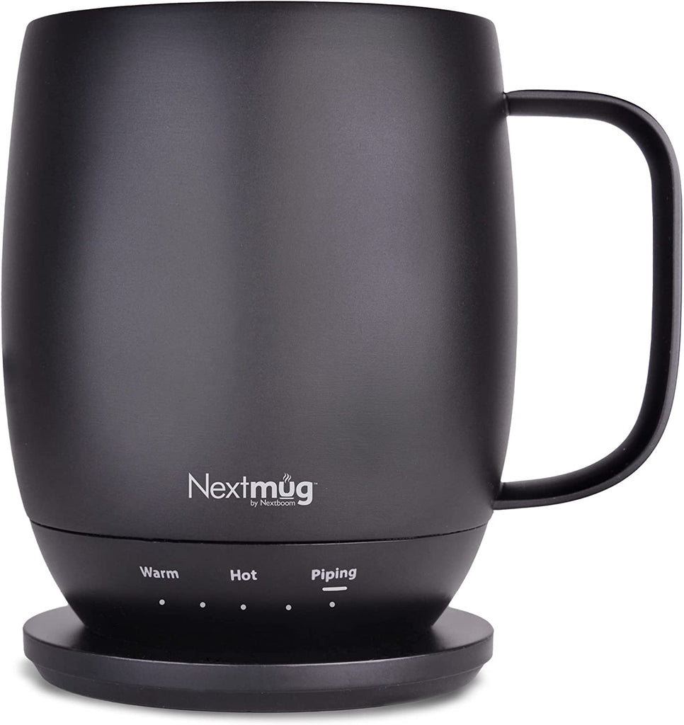 "Nextmug - Enjoy Hot Coffee Anytime, Anywhere! Temperature-Controlled, Self-Heating Mug (Black - 14 Oz.)"