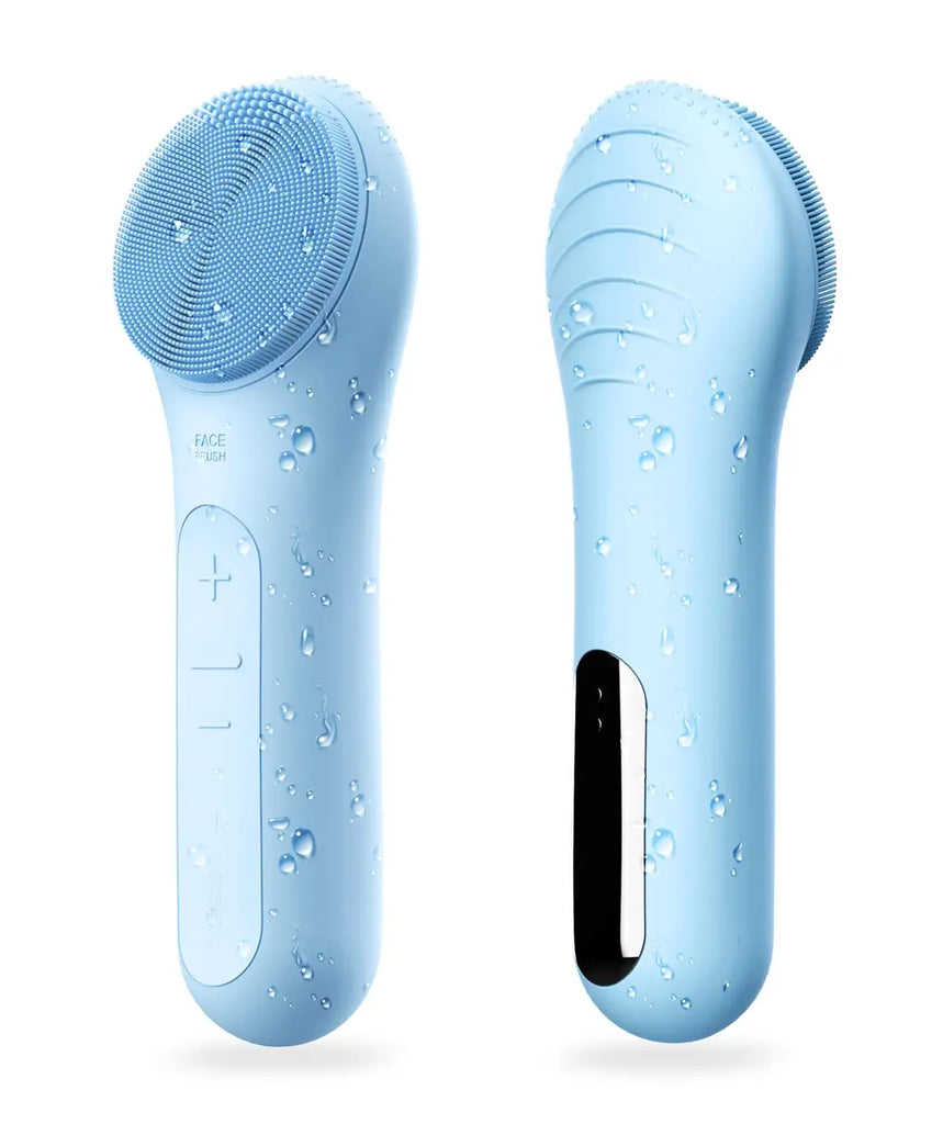 Sonic Facial Cleansing Brush, Waterproof Face Scrub Brush for Men & Women, Rechargeable Face Brushes for Cleansing and Exfoliating, Electric Face Scrubber Cleanser Brush - Blue